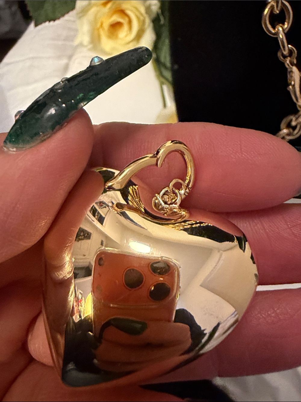 Roxanne Assoulin Authentic The Puffy Heart Necklace in Gold. NEW - Picture 16 of 16